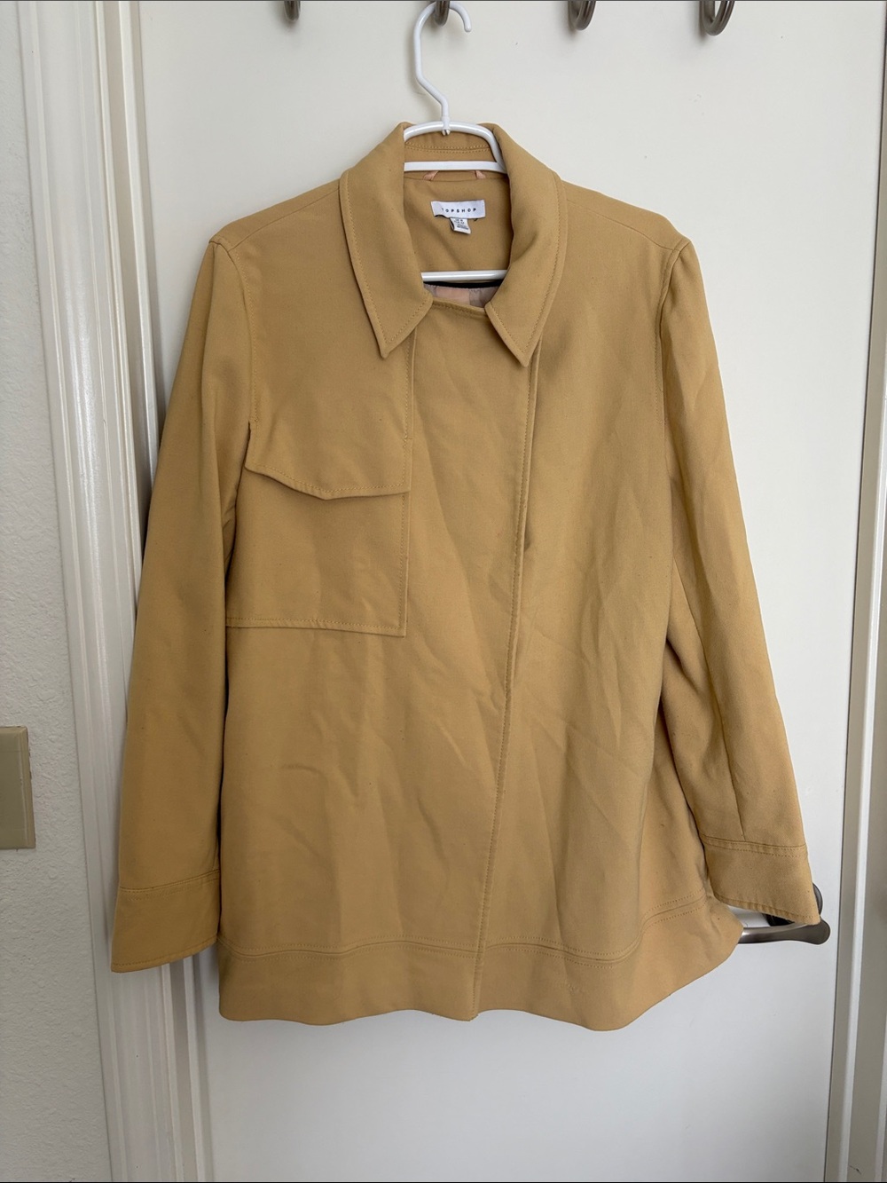 Topshop Mustard Yellow Short Trench Jacket - US Size 12